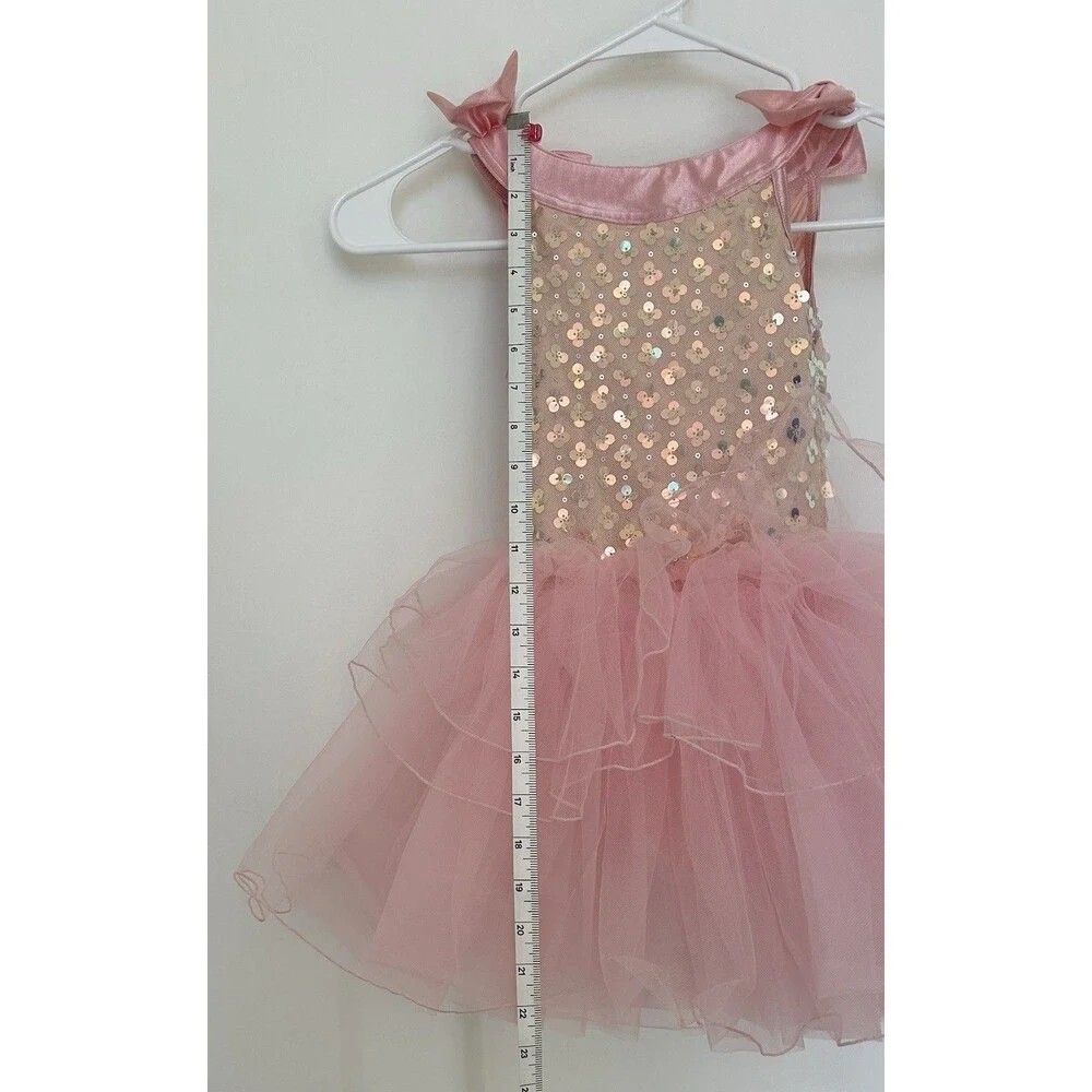 NWOT Weissman Girls Pink Sequin Tutu Dance Dress Costume SC 14385
